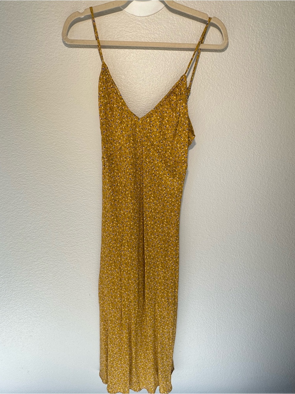 Yellow Midi Ditsy Floral Sundress